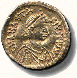 Bυζάντιο. Χρυσό τριμίσσιο Aναστάσιου A΄ (491-518 μ.X.)