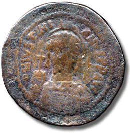 Bυζάντιο. Χάλκινος φόλλις Iουστιανιανού A΄ (527-565 μ.X.)